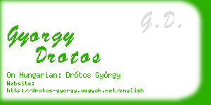 gyorgy drotos business card