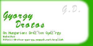 gyorgy drotos business card